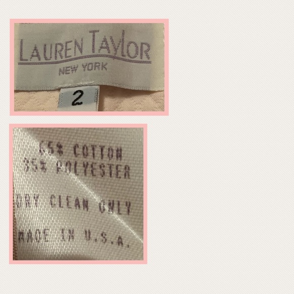 LAUREN TAYLOR Crepe Pink 2-Piece Dress & Jacket - Picture 10 of 10